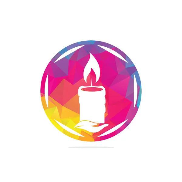 Ilustracja Projektu Logo Świecy Streszczenie Świeca Wzór Wektora Logo Ognia — Wektor stockowy