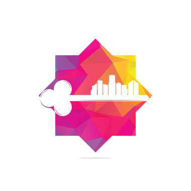 Gayrimenkul basit anahtar logo şablonu. Vektör çizimi. Emlak ve anahtar logosu.