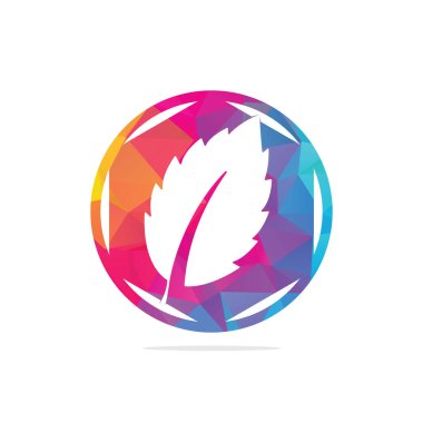 Nane yaprağı element vektör simgesi. yeşil nane yaprakları vektör logosu.