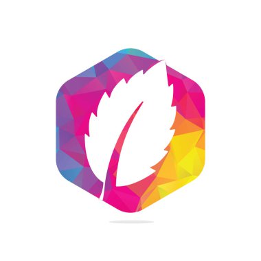 Nane yaprağı element vektör simgesi. yeşil nane yaprakları vektör logosu.