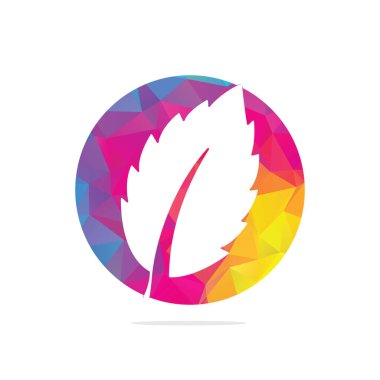 Nane yaprağı element vektör simgesi. yeşil nane yaprakları vektör logosu.