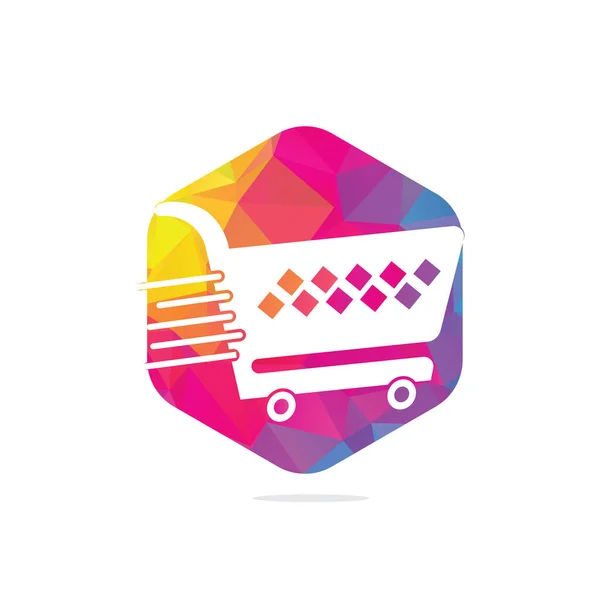 Warenkorb Vektor Logo Design Shopping Logo Design Symbol Für Online — Stockvektor