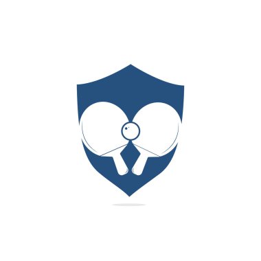 Masa tenisi, masa tenisi etiketi, logo, rozetler ve tasarım elementleri. Spor logoti şablonu ping. Masa tenisi turnuvası..