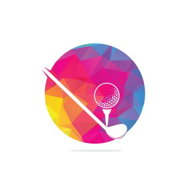 Golf kulübü logosu tasarımı. Golf şampiyonluğu ya da golf turnuvası tabelası. Golf logosu