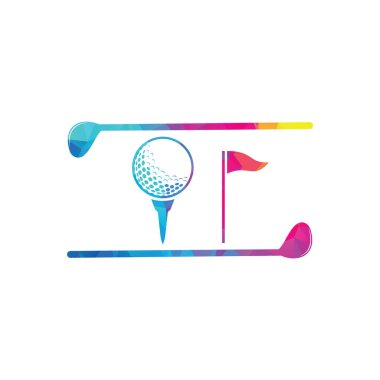Modern Golf Rozeti Logo Vektörü. Golf kulübü logosu tasarım şablonu. Etiketler ve amblemler. Golf logosu