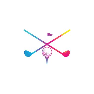 Modern Golf Rozeti Logo Vektörü. Golf kulübü logosu tasarım şablonu. Etiketler ve amblemler. Golf logosu