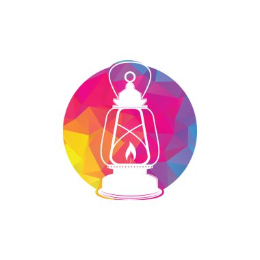 Gazyağı lambası. Vektör illüstrasyonu beyaz arkaplanda izole edildi.