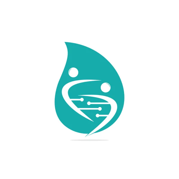 Ανθρώπινο Dna Και Γενετικός Διανυσματικός Σχεδιασμός Εικονιδίου Dna Και Λογότυπο — Διανυσματικό Αρχείο