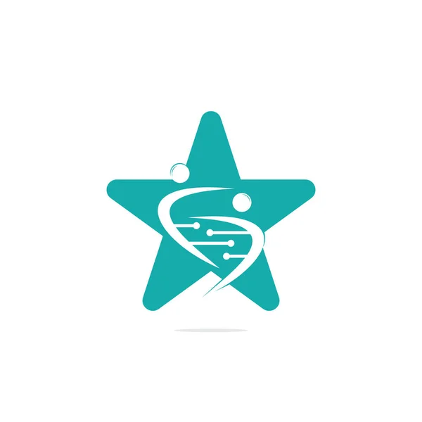 Menselijk Dna Genetische Vector Icoon Ontwerp Dna Menselijk Karakter Logo — Stockvector