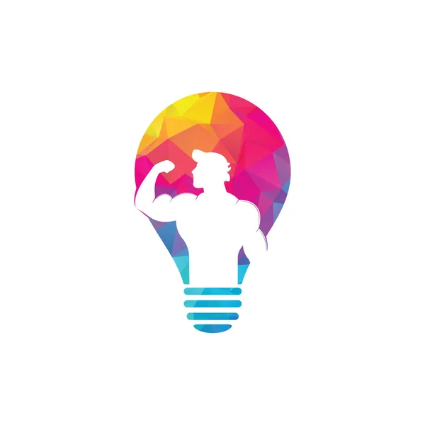 Логотип Концепції Фітнес Лампи Шаблон Векторного Логотипу Тренажерного Залу Фітнес — стоковий вектор