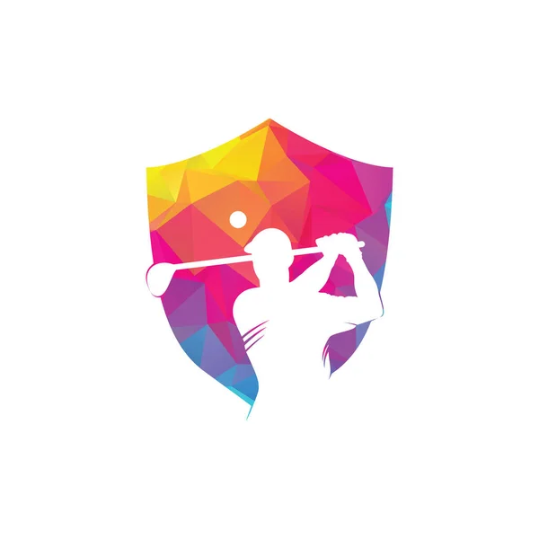 Λογότυπο Golf Abstract Swing Hit Ball Πεδίο Golf Logo Διάνυσμα — Διανυσματικό Αρχείο