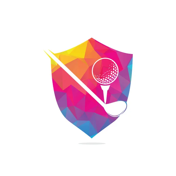 Golf Kulübü Logo Tasarımı Golf Şampiyonası Veya Golf Turnuva Işareti — Stok Vektör