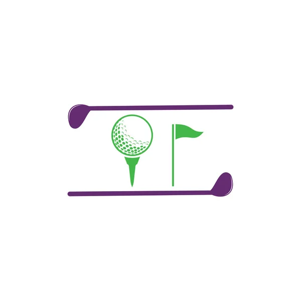 Insignia Moderna Del Golf Vector Plantilla Diseño Del Logotipo Del — Vector de stock