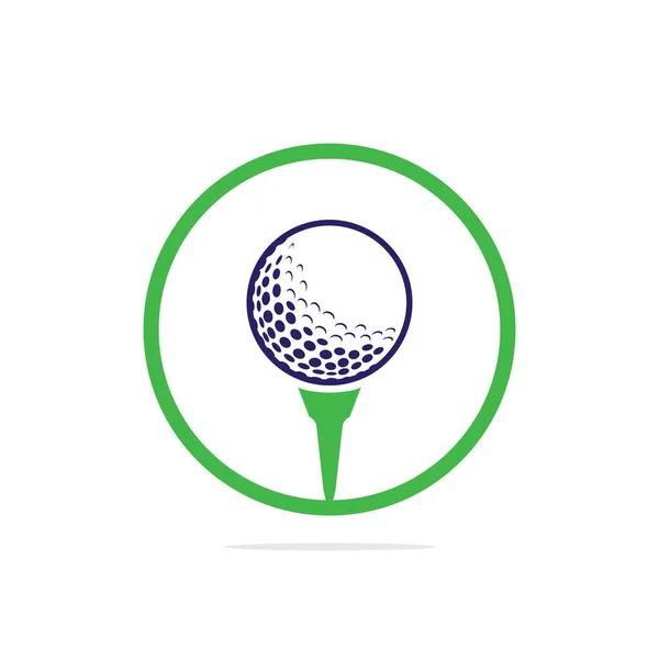 Golfový Míček Tee Logo Izolované Bílém Pozadí Logo Golfu — Stockový vektor