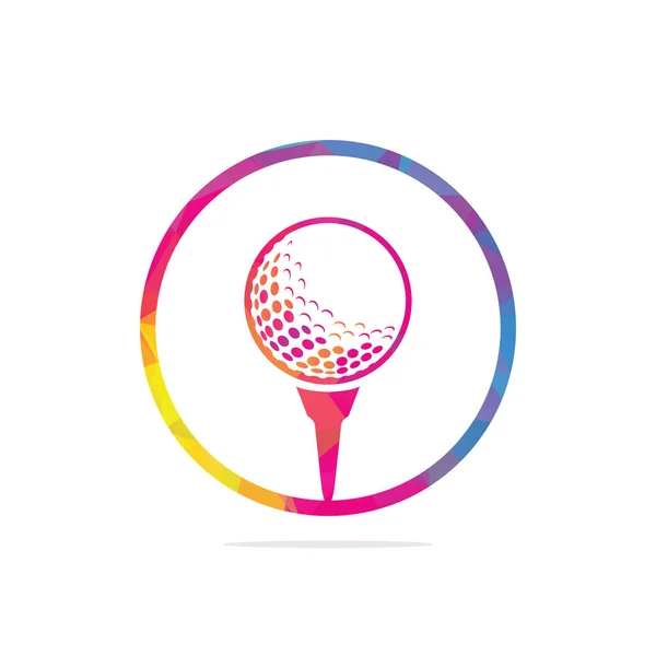 Pelota Golf Logotipo Camiseta Aislado Sobre Fondo Blanco Logo Golf — Vector de stock