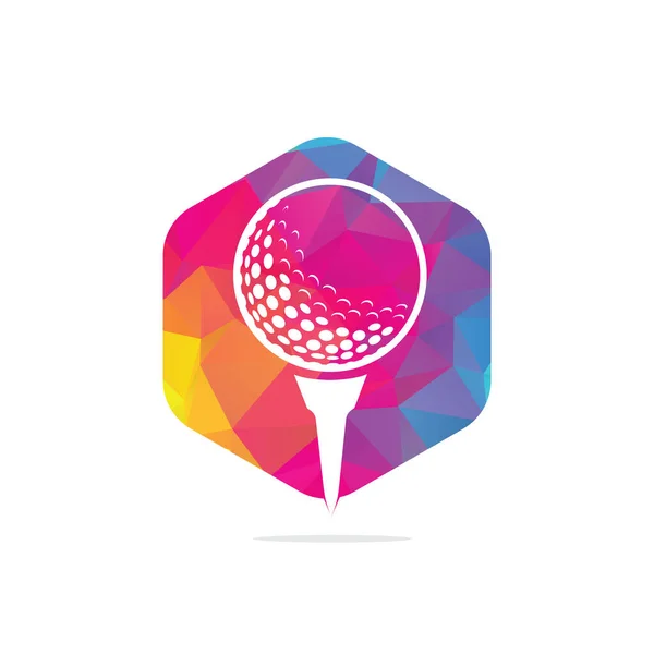 Pelota Golf Logotipo Camiseta Aislado Sobre Fondo Blanco Logo Golf — Vector de stock