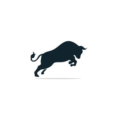 Bull Logo Şablonu vektör çizimi. Boğa logosu