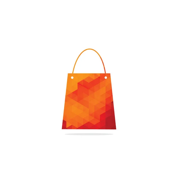 Design Vetor Logotipo Ícone Saco Compras Para Loja Online — Vetor de Stock