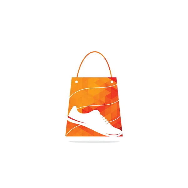 Schuh Einkaufstasche Vektor Logo Design Logo Für Die Einkaufstasche — Stockvektor