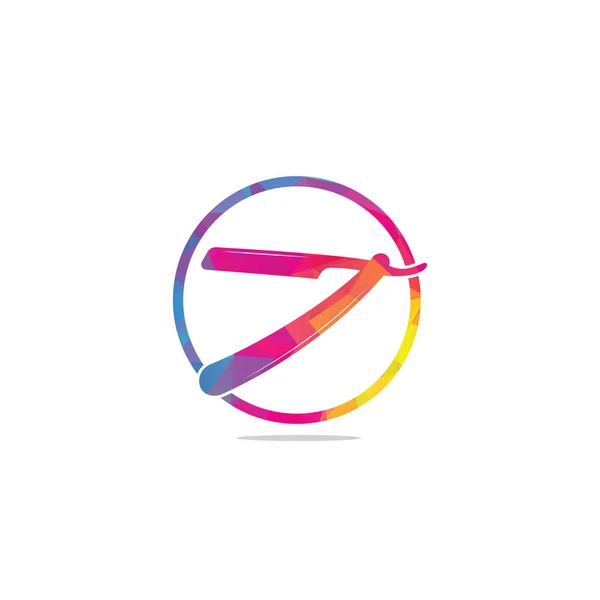 Razor Blade Icon Logo Design Simple Flat Vector Illustration Barber — Stock Vector