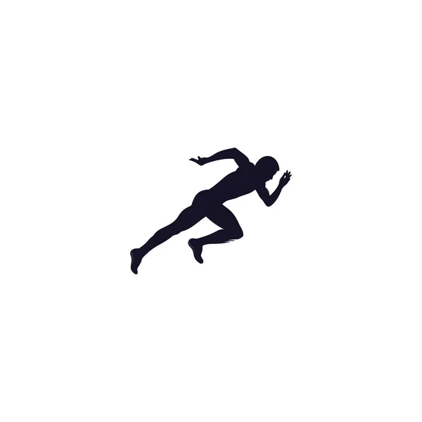 Running Marathon Logo Vector Design Hombre Corriendo Símbolo Vectorial Concepto — Vector de stock