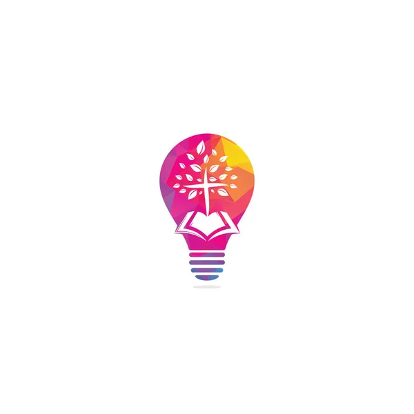 Conception Logo Église Ministère Logo Design Pour Église Lampe Jésus — Image vectorielle