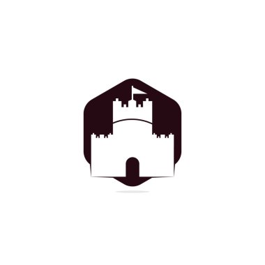 Castle vector logo design. Castle Tower logo Template Vector. clipart