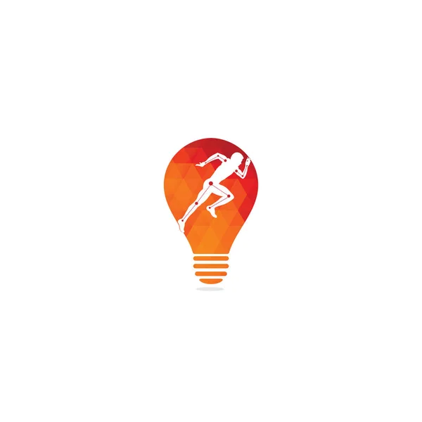 Фізіотерапевтична Лампочка Формує Концепцію Дизайну Логотипу Векторний Шаблон Людьми Працюють — стоковий вектор