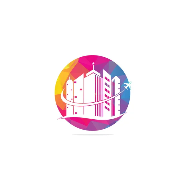 Travel Agency Logo Design Holiday Logo Design Template Building Office — Stock Vector