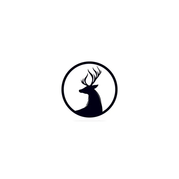 Deer Head Logo Design Template — Stock Vector