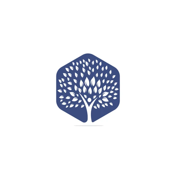 Σχεδιασμός Λογότυπου Διάνυσμα Πράσινο Δέντρο Φυσικό Προϊόν Βιολογικό Κατάστημα Οικολογία — Διανυσματικό Αρχείο