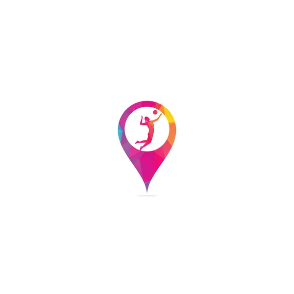 지도핀 컨셉트 Logo 스플래시에서 — 스톡 벡터