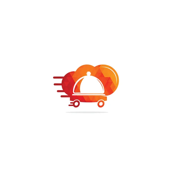 Design Des Logos Für Die Essensausgabe Zeichen Für Einen Schnellen — Stockvektor