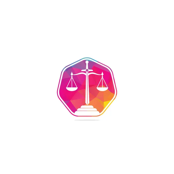Law Attorney Logo Design Studio Legale Ufficio Vettoriale Logo Design — Vettoriale Stock