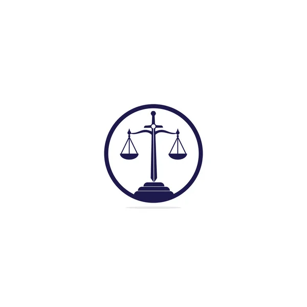 Law Attorney Logo Design Návrh Loga Právnické Firmy Kancelářských Vektorů — Stockový vektor