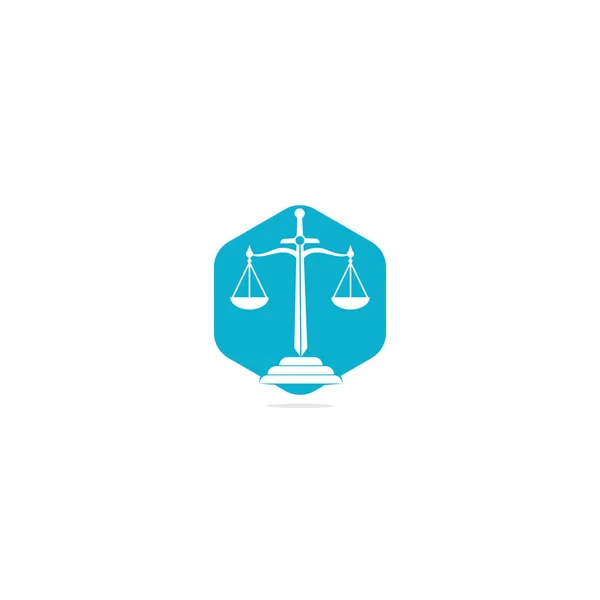 Law Und Attorney Logo Design Anwaltskanzlei Und Büro Vektor Logo — Stockvektor