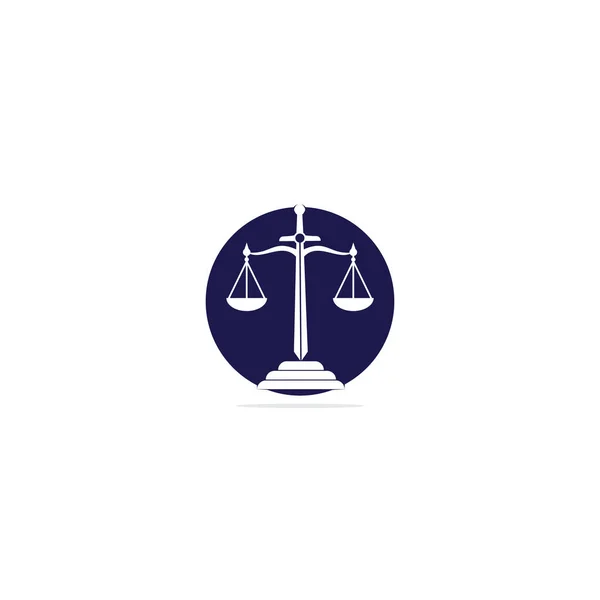 Law Attorney Logo Design Návrh Loga Právnické Firmy Kancelářských Vektorů — Stockový vektor