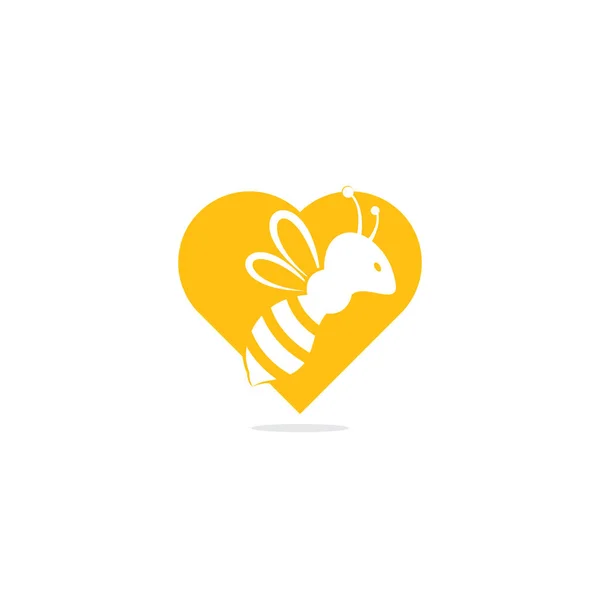 Дизайн Логотипа Пчелы Концепция Дизайна Упаковки Меда Концепция Формы Щита — стоковый вектор