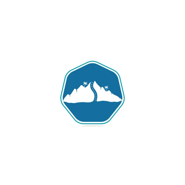 Kreatywny Projekt Logo Podróży Drogowej Szablon Projektu Wektora Logo Drogi — Wektor stockowy