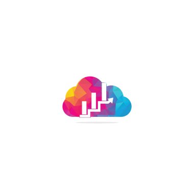 Business Finance Logo vektör simgesi tasarımı. Finans bulutu şekli konsept logosu