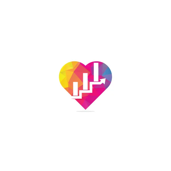 Business Finance Logo Template Vector Icon Design Finance Heart Shape — Stock Vector