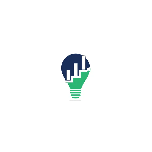Business Finance Logo Vektör Simgesi Tasarımı Finansal Ampul Şekilli Konsept — Stok Vektör