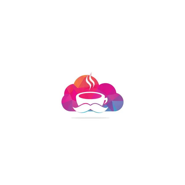 Café Nuage Forme Concept Logo Vectoriel Illustration Logo Café Logo — Image vectorielle