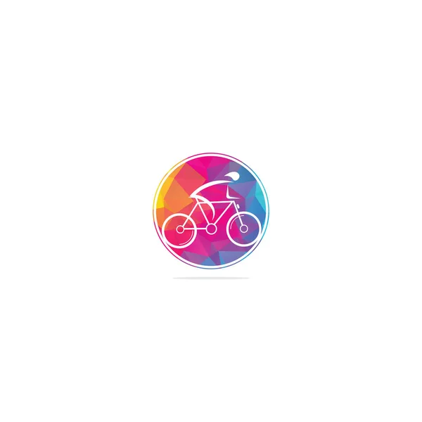 Diseño Del Logotipo Del Vector Bicicleta Bike Shop Identidad Marca — Archivo Imágenes Vectoriales