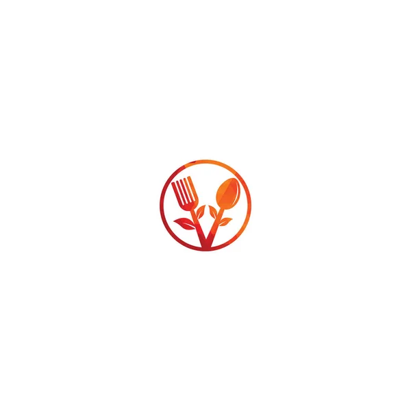 Diseño Logo Alimentos Saludables Logo Alimentos Ecológicos Logotipo Comida Con — Archivo Imágenes Vectoriales