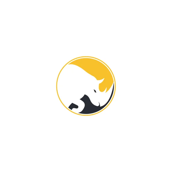 Дизайн Логотипа Rhino Логотип Носорогов Спортивного Клуба Команды Икона Носорога — стоковый вектор