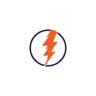 Yaratıcı Gök Gürültüsü Koyu Kavram Güç Logosu Tasarım Şablonu. Gök gürültüsü logosu ikon çizimi. Elektrikli gök gürültüsü kalın logo