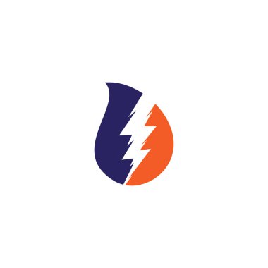 Gök gürültüsü, Kavramsal Güç Logosu Tasarım Şablonu. Gök gürültüsü şeklindeki konsept logosu. Elektrikli gök gürültüsü kalın logo