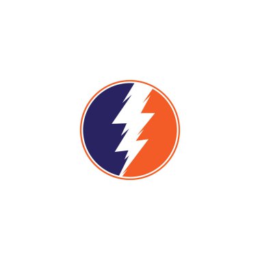 Yaratıcı Gök Gürültüsü Koyu Kavram Güç Logosu Tasarım Şablonu. Gök gürültüsü logosu ikon çizimi. Elektrikli gök gürültüsü kalın logo