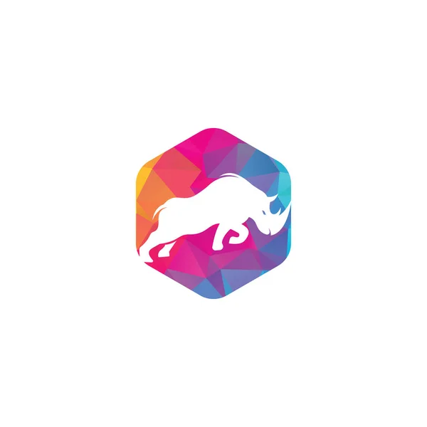 Diseño Del Vector Del Logotipo Rhino Logotipo Rhinos Para Club — Vector de stock